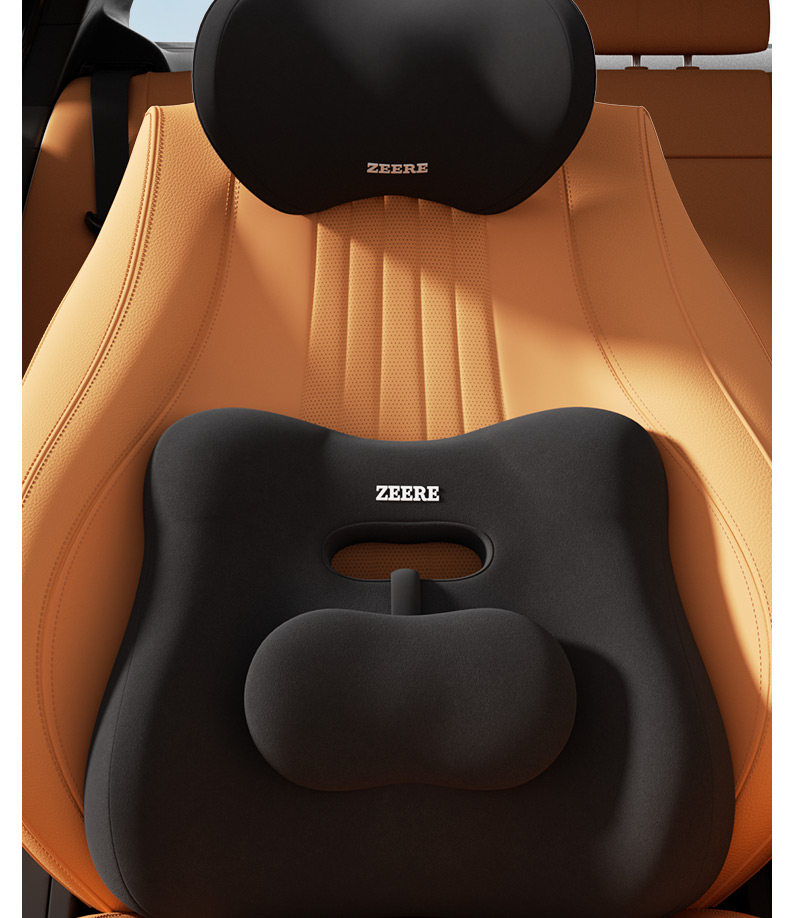 Car Lumbar Support Pillow for Long Sitting, Seat Cushion for Drivers, Car Seat Lumbar Support, Waist Pad