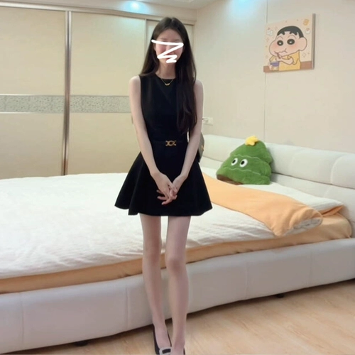 Летний жилет без рукавов, корсет, поясная сумка, мини-юбка, французский стиль, подходит для подростков, с акцентом на бедрах