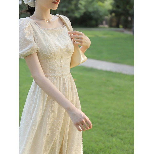 Ретро летнее платье, французский стиль, яркий броский стиль, большой размер