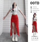 Летняя одежда, комплект, юбка, изысканный стиль, яркий броский стиль