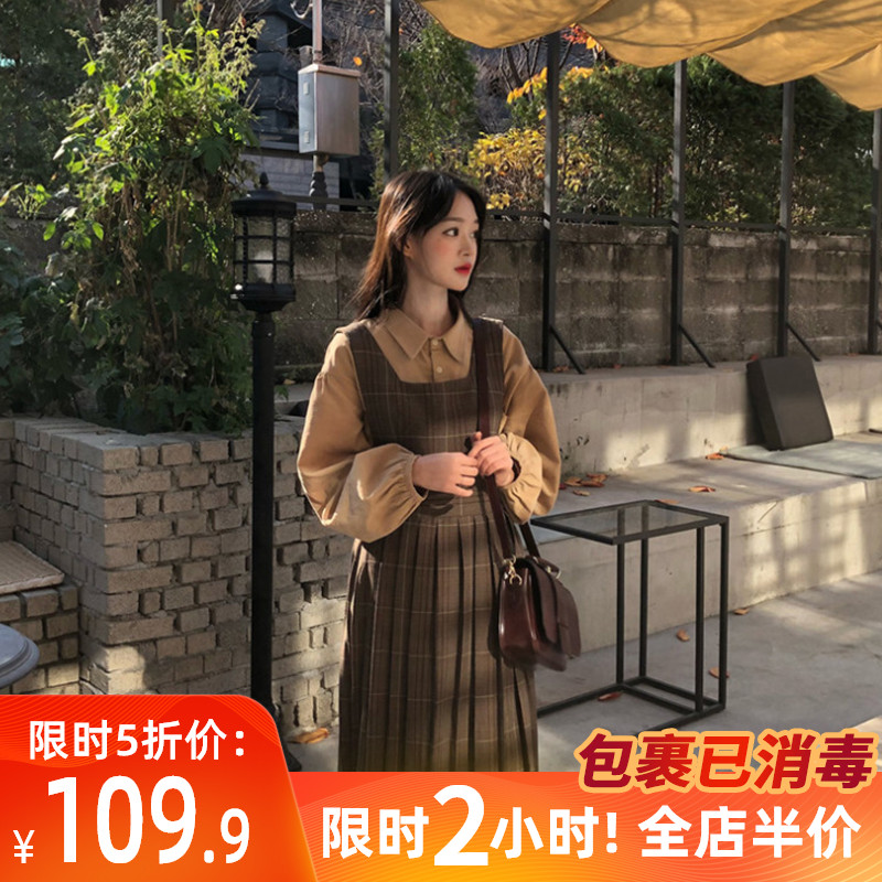 Cuddle Bag Foreign Dress 2022 Women's Dress New Early Spring Fall Tide Fat Mm Big Size Slim TWO-PIECE STYLE SUIT