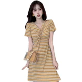 Элитное сексуальное летнее платье, французский стиль, в западном стиле, большой размер