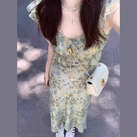 [Зеленый цветок] [Популярная тенденция этого года — красивый соляной стиль, легкий и зрелый, супер красивый, нишевый дизайн, холодный стиль, высокая талия, сладкий и пряный пляж, красивая фея в стиле Хепберн, стройное тело, дофамин, нежный и сексуальный стиль, всевозможная атмосфера в зале]