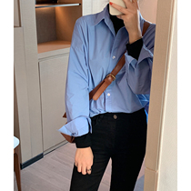 Spring and Autumn 2022 New Women's Shirt Korean Loose Vintage Hong Kong Joker Long Sleeve Casual Jacket Jacket