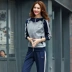 Bộ đồ thể thao nam mùa xuân và mùa thu chạy giải trí cộng với lông cừu dày kích thước lớn bộ đồ thể thao nữ cặp đôi đồ thể thao phù hợp Bộ đồ