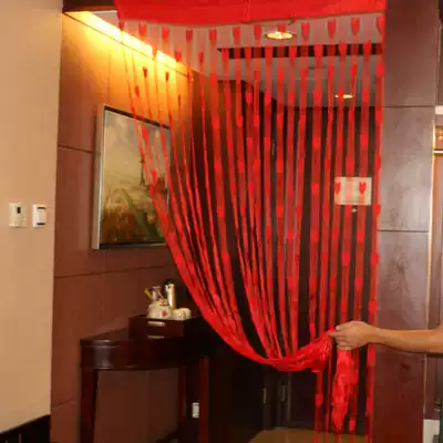Wedding supplies Wedding ceremony door curtain Wedding room decoration scene decoration curtain Peach heart-shaped red festive love line curtain