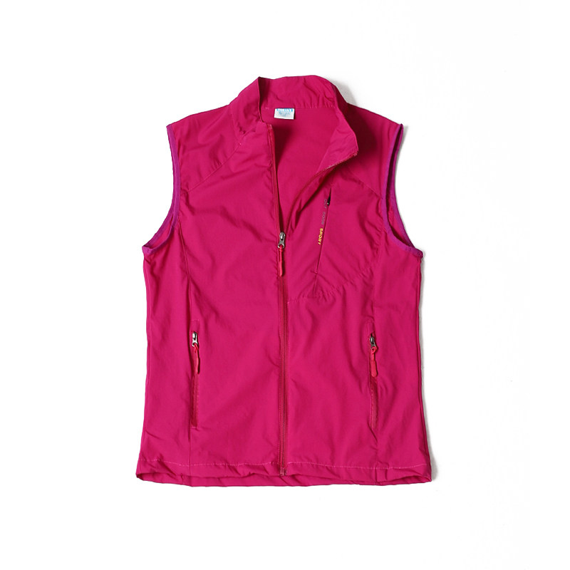 Spring and summer outdoor mountaineering travel sports cycling ladies solid color zipper breathable foreign trade original single women's speed dry vest