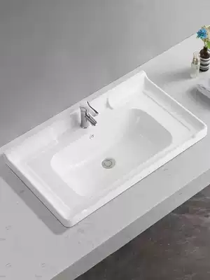 Semi-embedded Taichung basin washbasin countertop single sink integrated ceramic cabinet basin Powder room washbasin Household