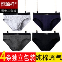 Hengyuanxiang mens breifs mens cotton underwear youth breathable plus size shorts boys cotton trousers