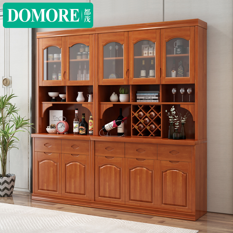 Chinese-style solid wood wine cabinet dining sideboard between the hall cabinets against the wall combination cabinet dining room living room storage locker tea cupboard