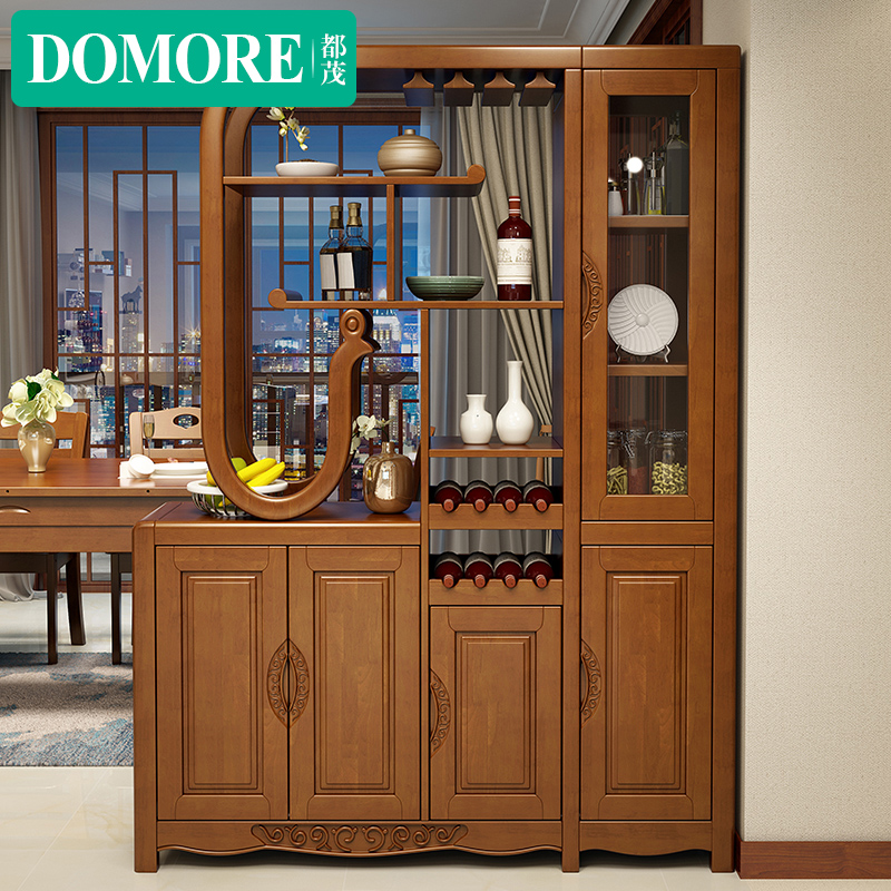 Chinese style minimalist solid wood into the door living room Cubicle Cubicle cubicle Room Cabinet Wine Cabinet Powerful storage Multi-functional containing items
