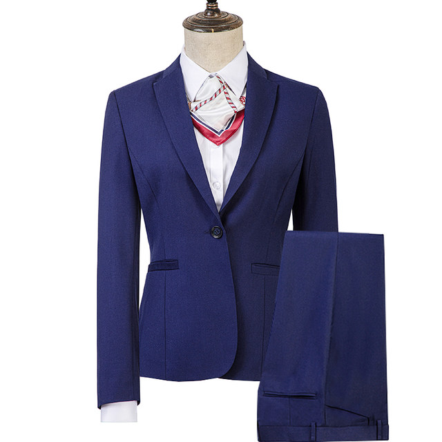 ໃໝ່ 2024 Buick 4S store suit workwear sapphire blue original ໂຮງງານຂາຍຜູ້ຊາຍແລະແມ່ຍິງ slim fit suit jacket workwear