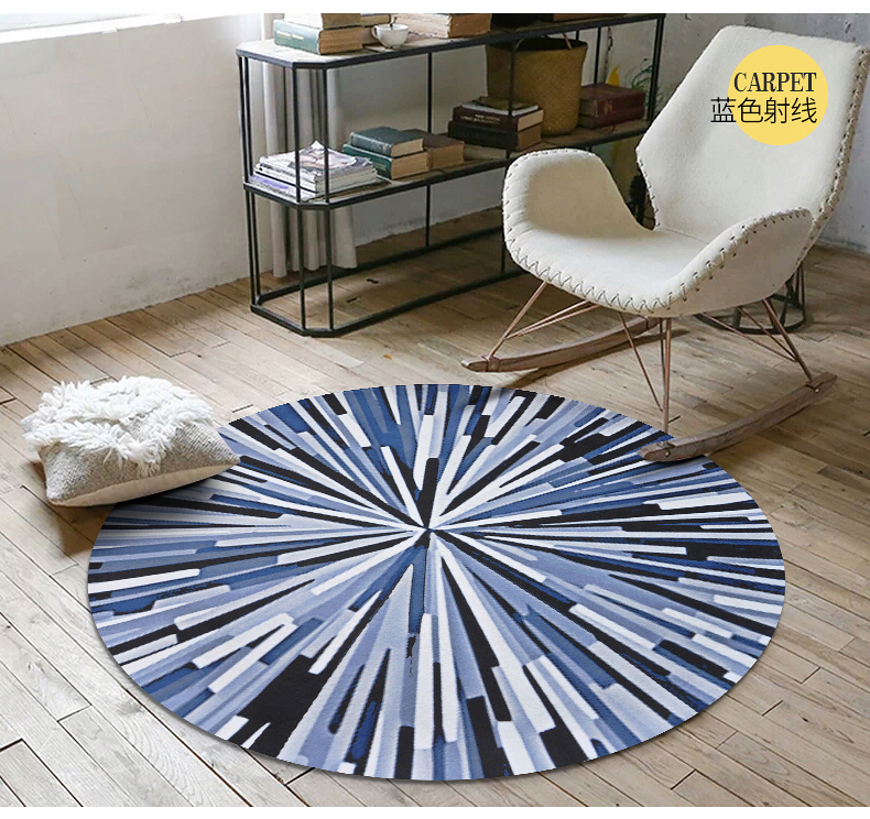 Xu hướng thêu Naisi Thảm tròn Phòng ngủ Bắc Âu Giỏ tròn Chăn Cloakroom Ảnh Trang chủ Ghế máy tính Mat thảm lông trải sàn phòng ngủ
