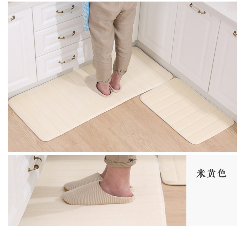 Dày memory foam phục hồi chậm tắm thảm thấm thảm chùi chân nhà bếp cửa mat mat tắm thảm không trơn trượt - Thảm sàn thảm nhựa trải sàn vân gỗ