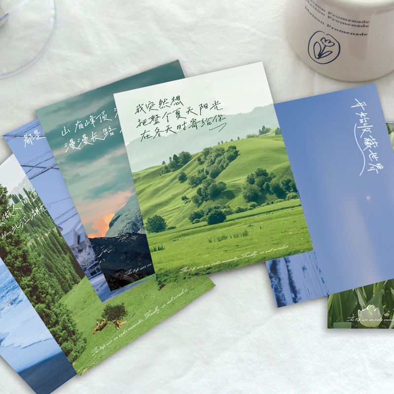 Scenery Postcard Healing Forest-Themed Greeting Card Natural Scenery Wall Decoration Wall Sticker ins Style DIY Handwritten Blessing Card Scenery Postcard Healing Forest-Themed Greeting Card Natural Scenery Wall Decoration Wall Sticker ins Style DIY Handwritten Blessing Card