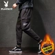 Playboy overalls nam thương hiệu thủy triều lỏng lẻo chân quần thủy triều mùa đông Phiên bản Hàn Quốc của xu hướng cộng với quần cashmere quần short nam kaki