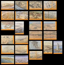 2021 Birds Eye View of Babylon and Egypts Ancient Civilization Postcards Set of 24 001