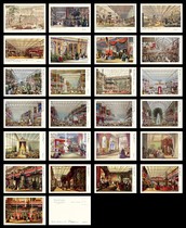 2022 World Expo 1851 London England Copper Engraving Postcards B25 Set 002