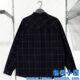 Jack Jones Collaboration Men's Black Loose Large Plaid Long-Sleeve Shirt 2243O3009