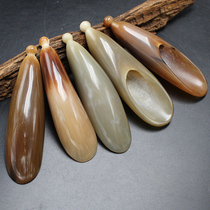 Horn scraping tube point pen massage stick facial eye whole body universal tendon stick back leg scraping board