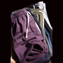 TV drama Idol purple tide foreign trade Mens export Island knitted thin terry cotton sports leisure short pants