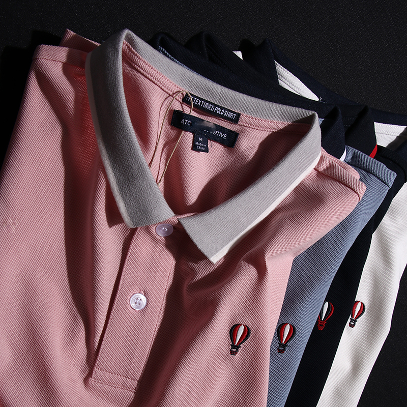 Big love high single preferred combed cotton fashion city business leisure short sleeve POLO foreign trade shirt men's export cut label