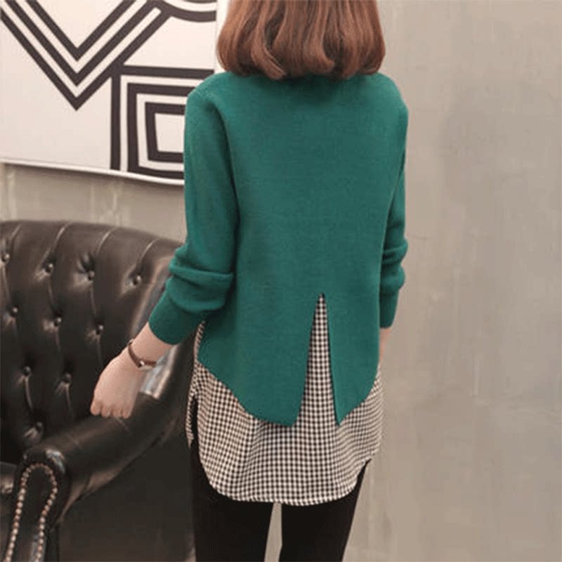 2021 autumn and winter new women's suit fashion knitted women's sweater explosion two-piece top wear base shirt