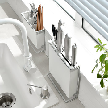 New knife holder rack wall-mounted home kitchen chopstick cage knife storage box without punching holes to store kitchen knives separately