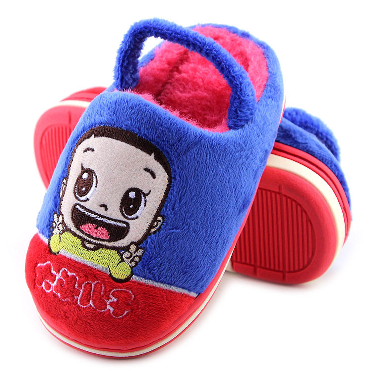 Pantoufles enfants en suède pour hiver - semelle caoutchouc - Ref 1006559 Image 18