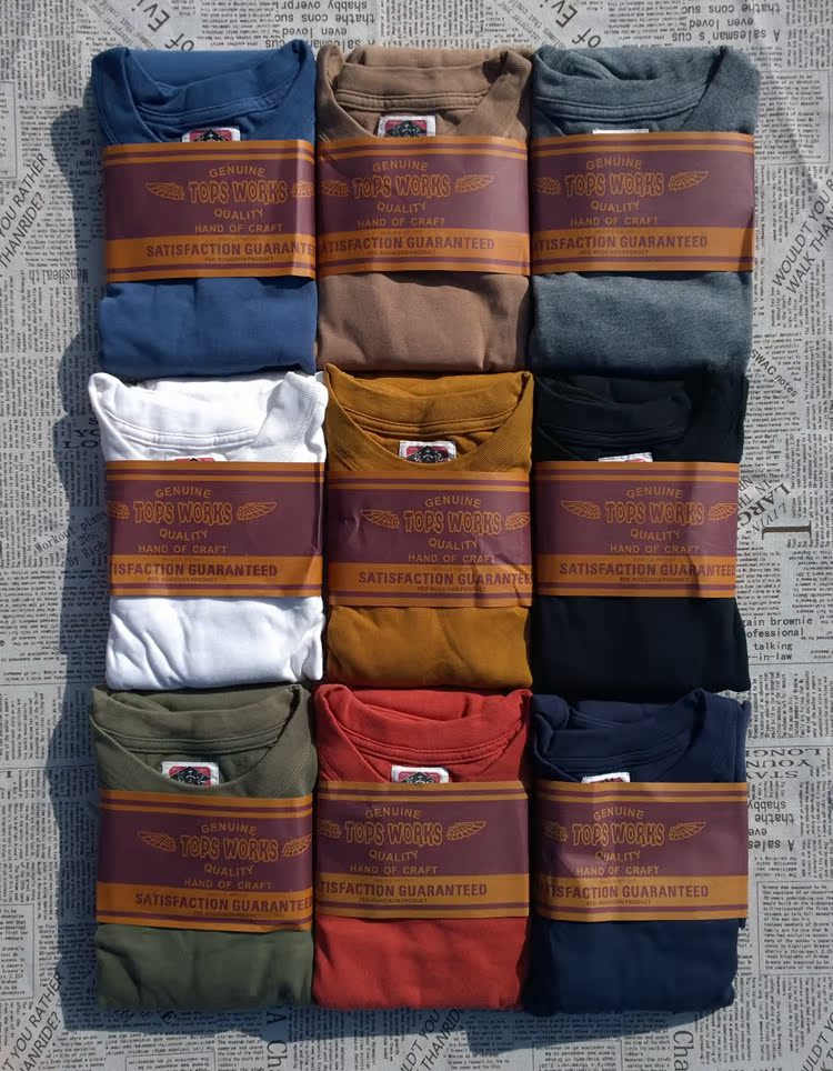 Nặng hơn Ami 咔叽 Nhật Bản Mỹ dày retro gram cao màu rắn cổ tròn cotton trắng T dài tay áo thun đáy áo thun burberry