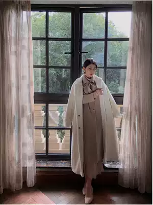 Anti-season long version of Rex rabbit velvet over-the-knee coat women's fur coat 2021 new thin environmental protection sheep shearing slim