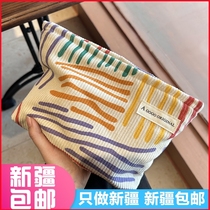 Xinjiang Ins petit crowdsourcing Cloth Bag Hit colorped Makeup Bag Portable Travel Skin Care Products Cashier Bag