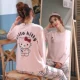 Đồ ngủ của phụ nữ cotton dài tay mùa xuân và mùa thu cộng với kích thước mỏng phụ nữ mùa thu và mùa đông mặc nhà giản dị mặc nhà mùa hè hai mảnh phù hợp - Bên ngoài ăn mặc