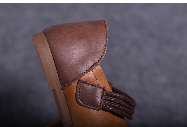 Chaussures enfants en cuir ronde suture de voiture pour printemps - semelle caoutchouc antidérapant - Ref 1041274 Image 37