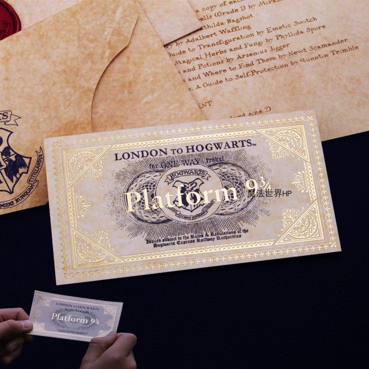 Harry Potter Perimeter Cosplay Hogwarts Nine And 3/4 Platform Ticket Scalding Train Ticket