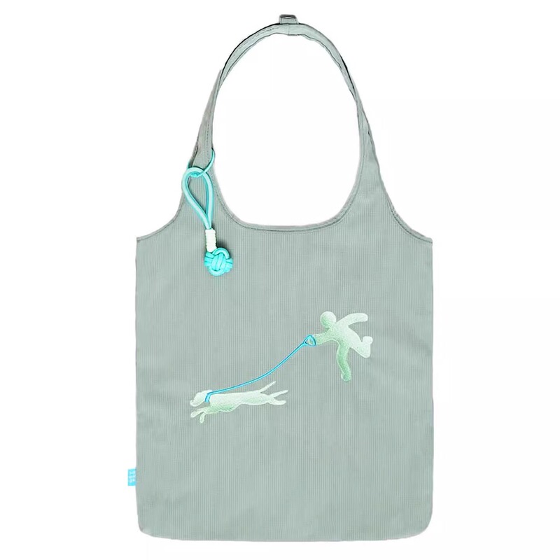 Mhw “Soul Mate Dog” Gray Bean Green Puppy Embroidered Shoulder Bag Shopping Bag Crossbody Bag Tote Bag