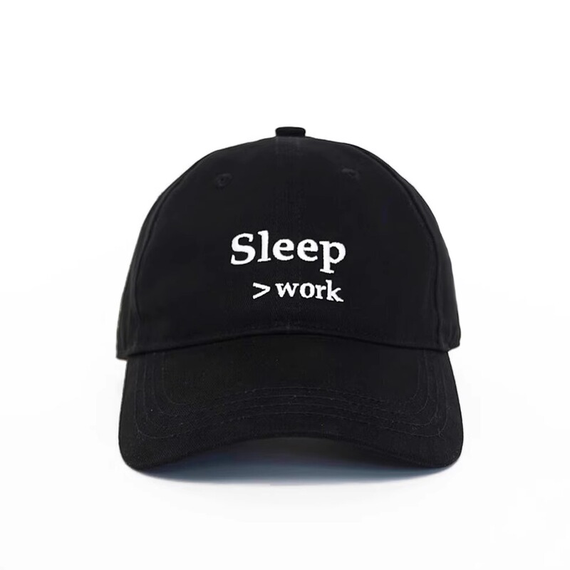 Dilraba Dilmurat's same style MHW sleep greater than work black basic baseball cap for small and large head sizes.
