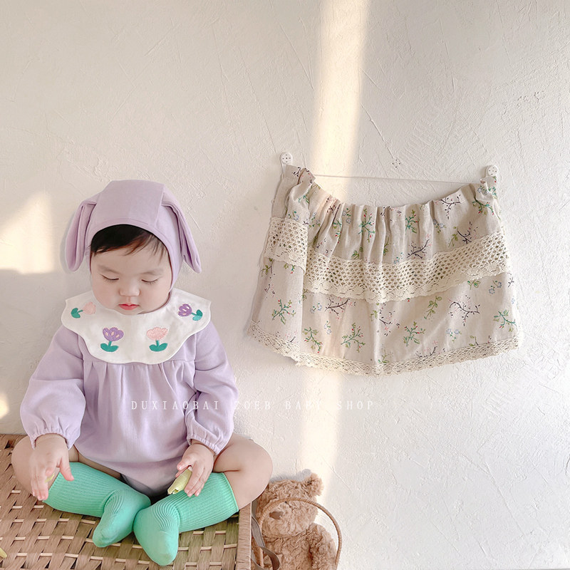 ins Baby Clothes Spring and Autumn Cotton Clothing Baby Super Meng Cute Cotton Connector Clothing 100 Spring Clothes Creek in Spring