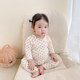 ins Korean style spring and autumn baby polka dot pure cotton comfortable home wear long-sleeved top + pants baby two-piece set