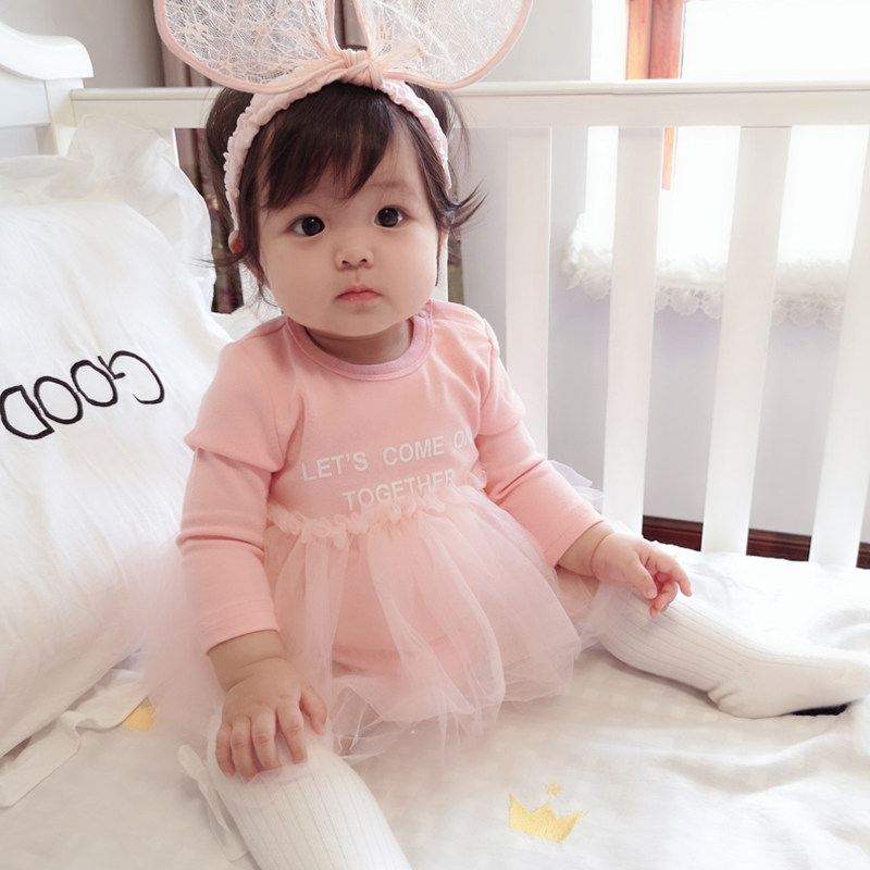 Little princess clothes Autumn newborn triangle coat bag fart dress Baby princess dress full moon 100 days dress