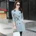 Cool Gaga Slim phiên bản Hàn Quốc của áo gió mùa thu hoang dã màu sắc hoang dã 6803 áo khoác đẹp Trench Coat