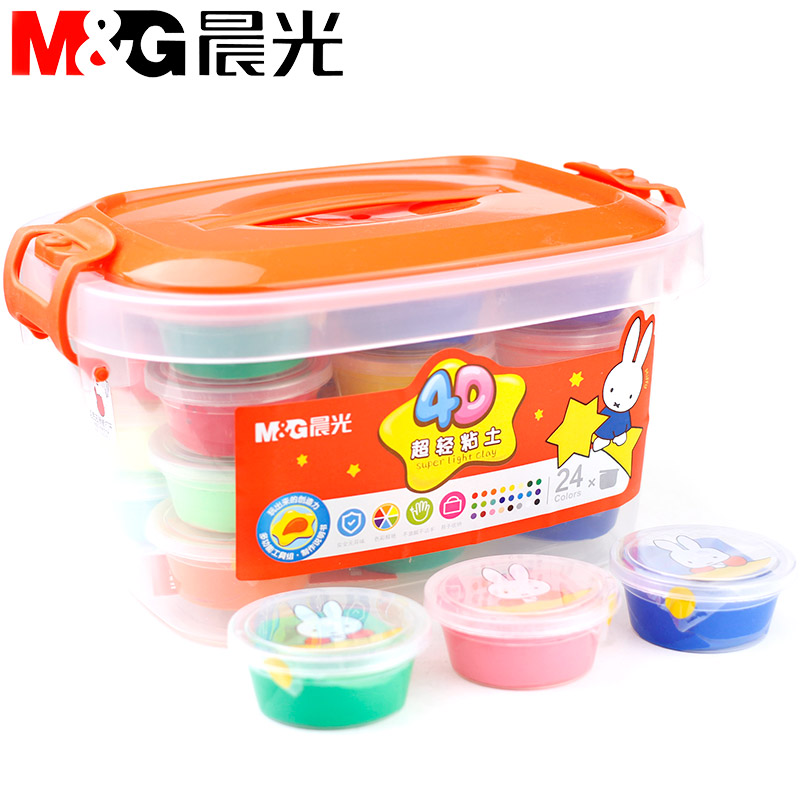 Morning light Myfi series of hands - boxed ultra light clay 24 color light lightweight 36 rubber mud children hand 12 color light mud light color mud suit