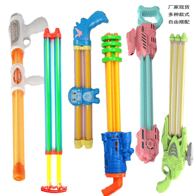 Children's water cannons Toy Toys Gatlin adults fight water battles Drifters Drink water pull-out double pipe water pumping cartoon water cannons