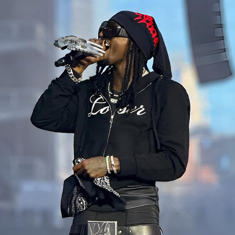 Playboi Carti X Lourdes Media Direction -Arm Zip-Up Hoodie