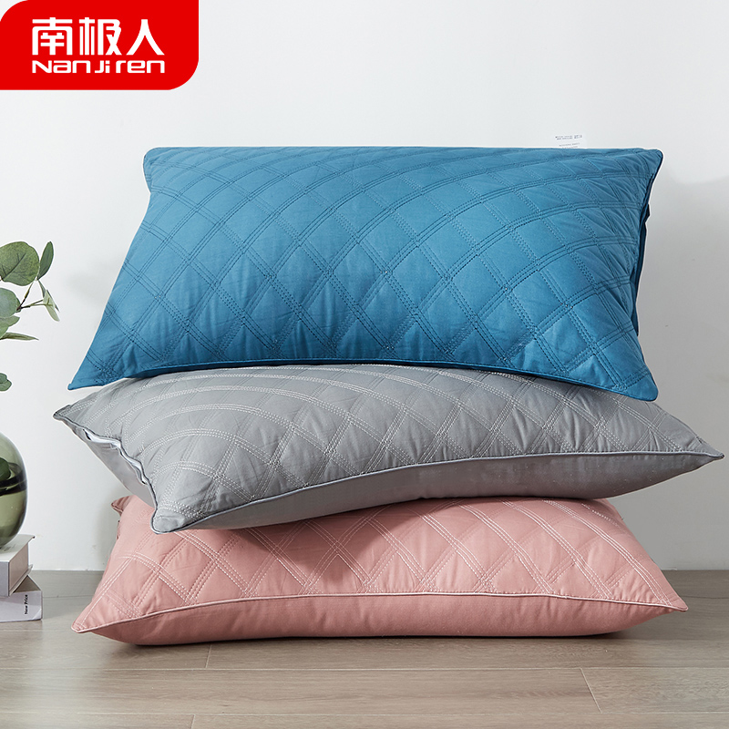 Antarctic cotton hotel pillow single cervical pillow student double unilateral adult household pillow a pair