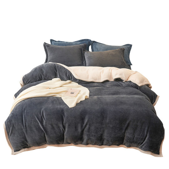 Lamb velvet quilt winter quilt thickened warm plush milk velvet quilt core student dormitory single winter quilt
