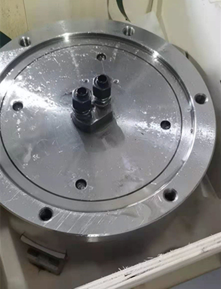 Biyot built-in hollow half-through-hole three-claw hydraulic chuck all-steel parts BK160 200 250KY