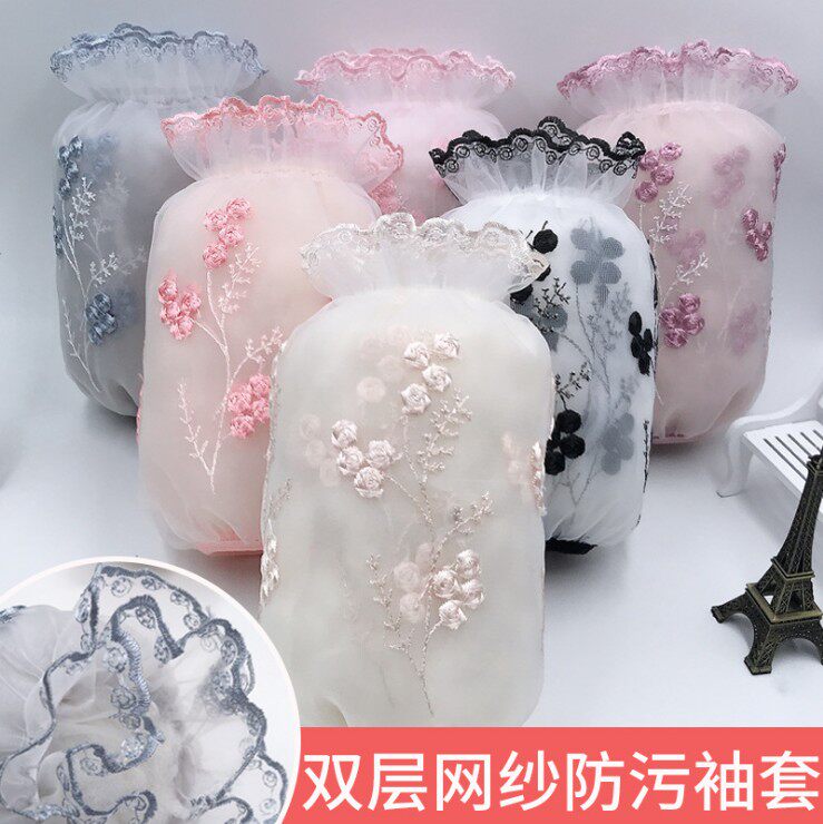 Pat 2 send 1 Korean version double-decker lace female sleeveless winter short girl sleeveless female sleeveless adult daily office anti-fouling embroidered