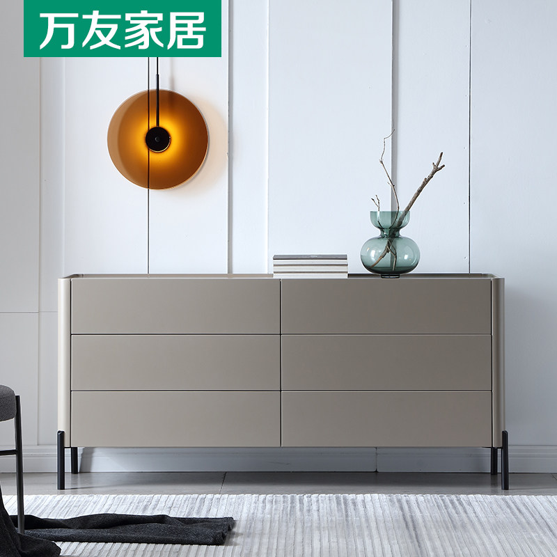 Italian minimalist paint drawer cabinet bedroom light luxury storage TV cabinet bedside table modern porch cabinet drawer cabinet bed end cabinet