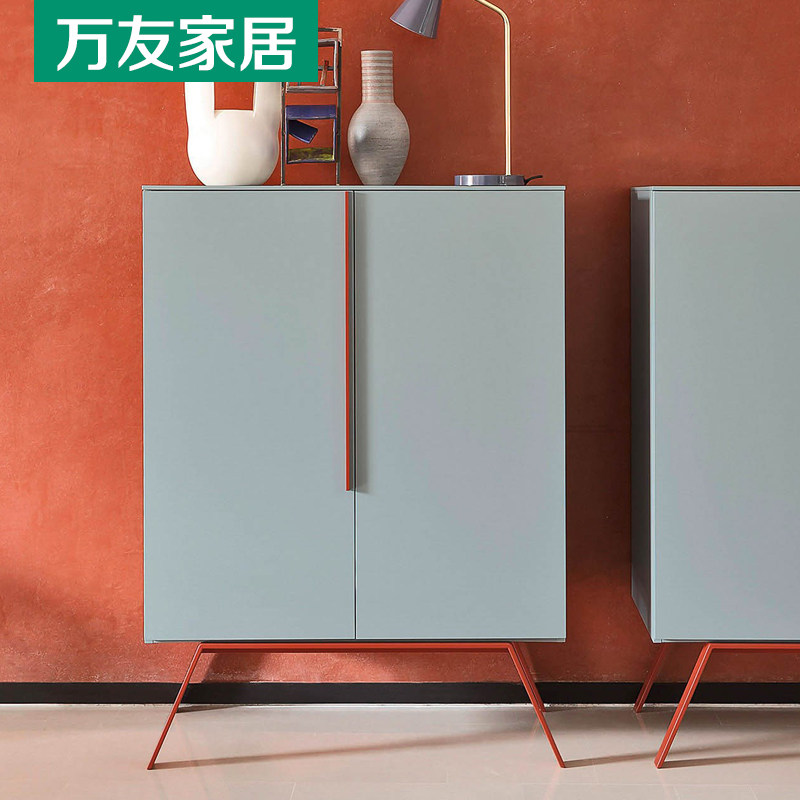 Northern Europe light luxury lacquer bedroom cabinet Living room side cabinet Simple modern locker shoe cabinet can be customized